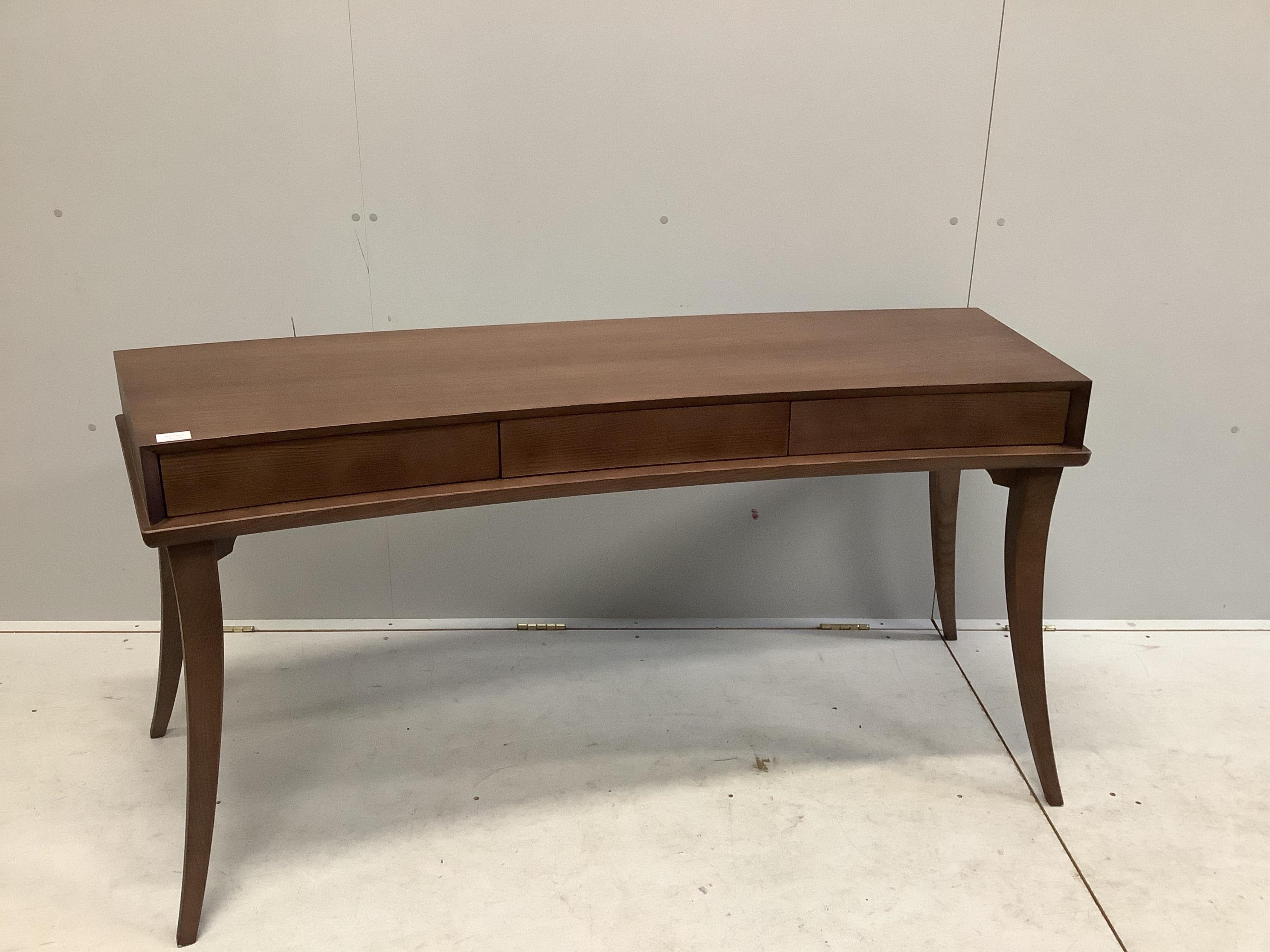 A Porada ash dressing table, width 156cm, depth 52cm, height 74cm. Condition - fair to good